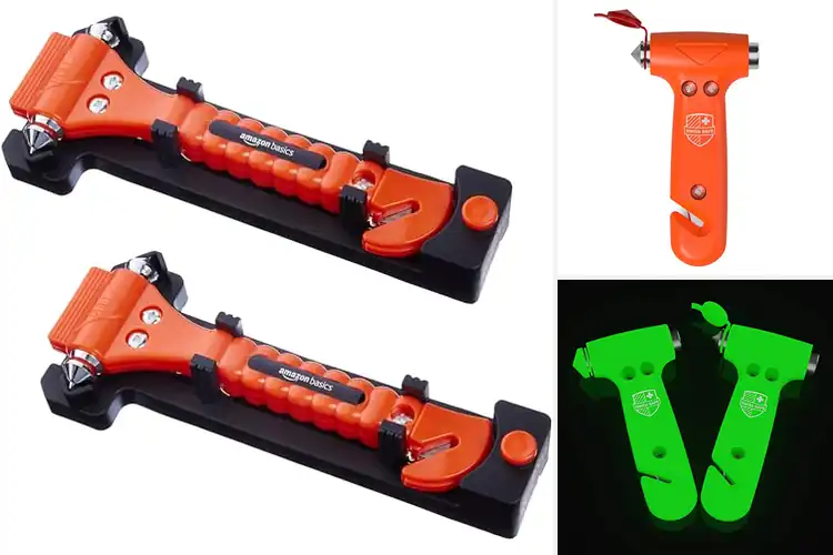 Detailed view of Best Bright Orange Car Escape Hammer