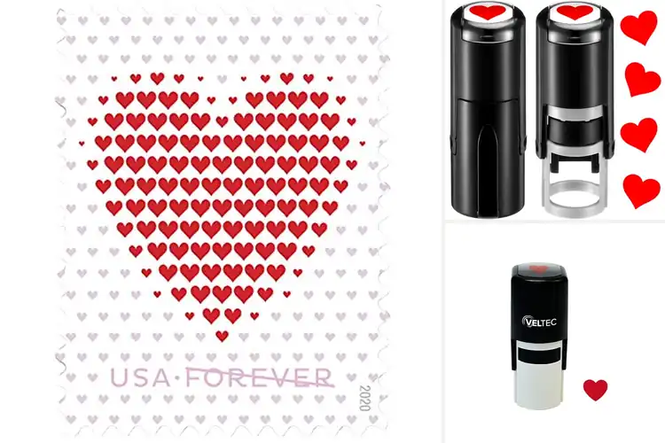 Detailed view of Best Heart-Themed Stamps: 10 Charming Options to Spread Love