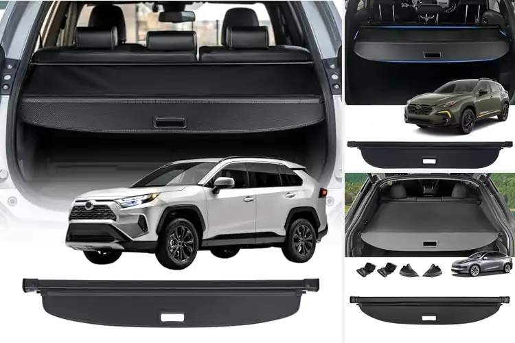 Detailed view of Best Retractable Trunk Cover With Adjustable Coverage