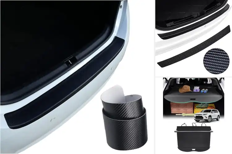 Detailed view of Best Scratch Resistant Carbon Fiber Texture Trunk Cover
