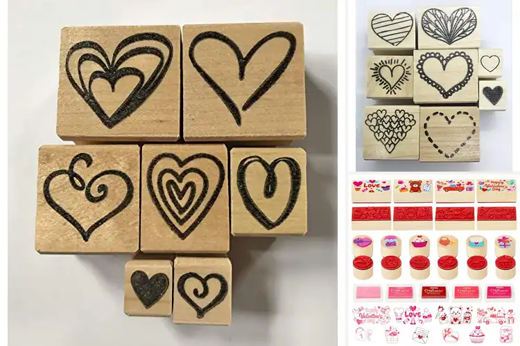 Detailed view of Best Valentines Hearts Rubber Stamps