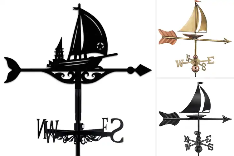 Detailed view of Best Weathervanes With Sailboat Ornaments
